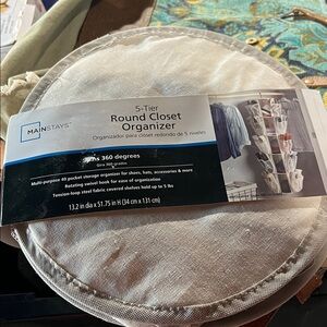 Mainstays Beige 5-Tier Closet Organizer‎